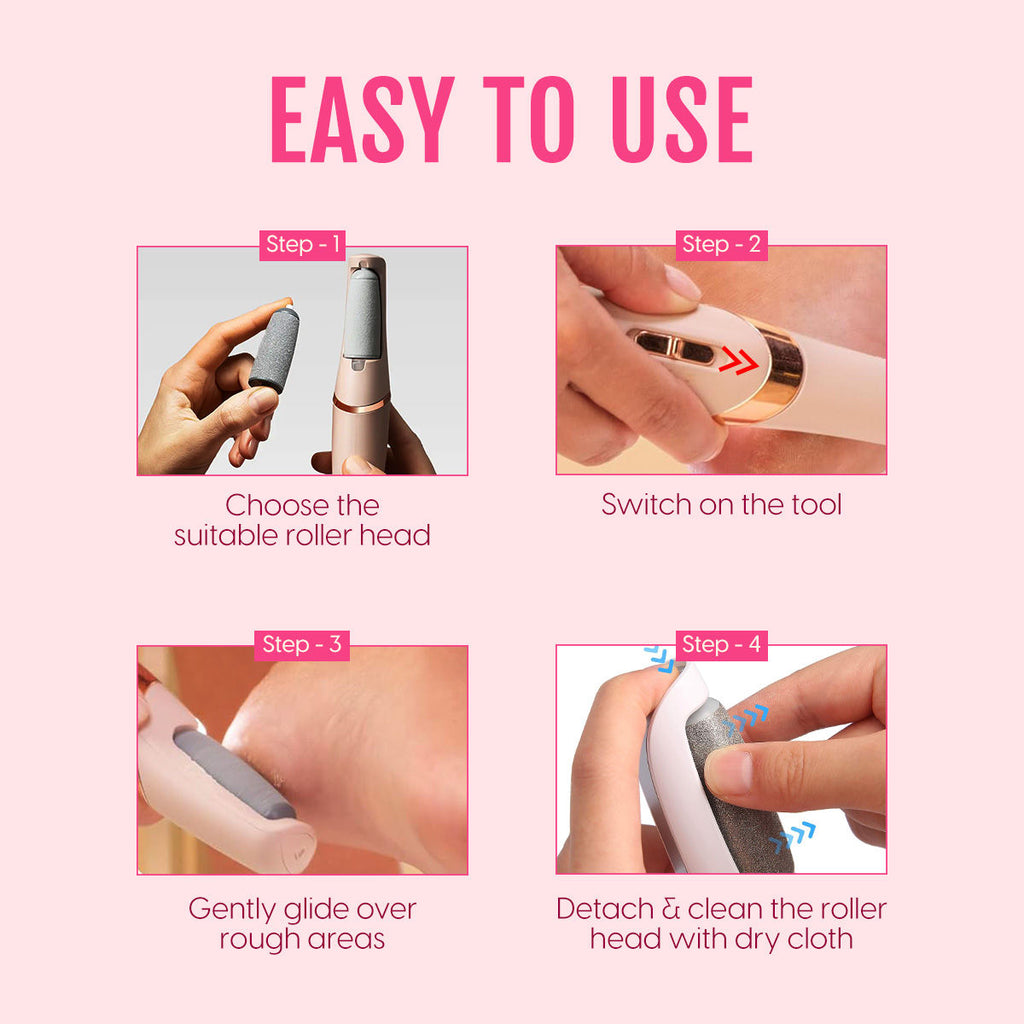 Callus Remover Electric Foot Filer Exfoliator Rechargeable Soft Feet Scrubber Pedicure Tool