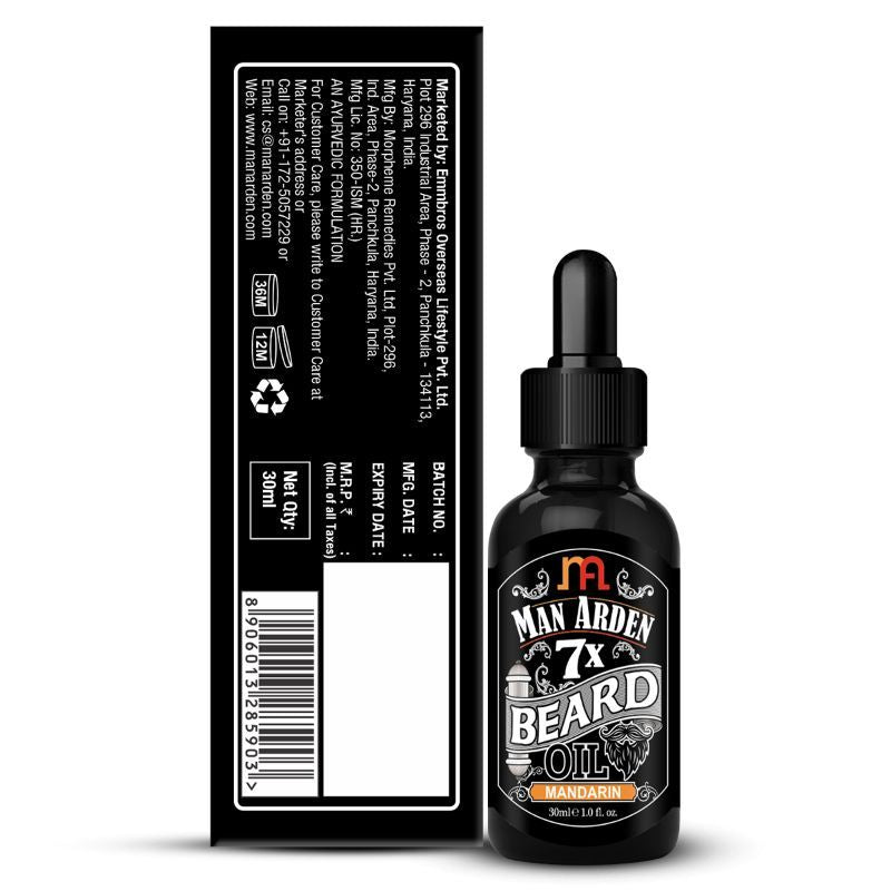 7X Mandarin Beard Oil