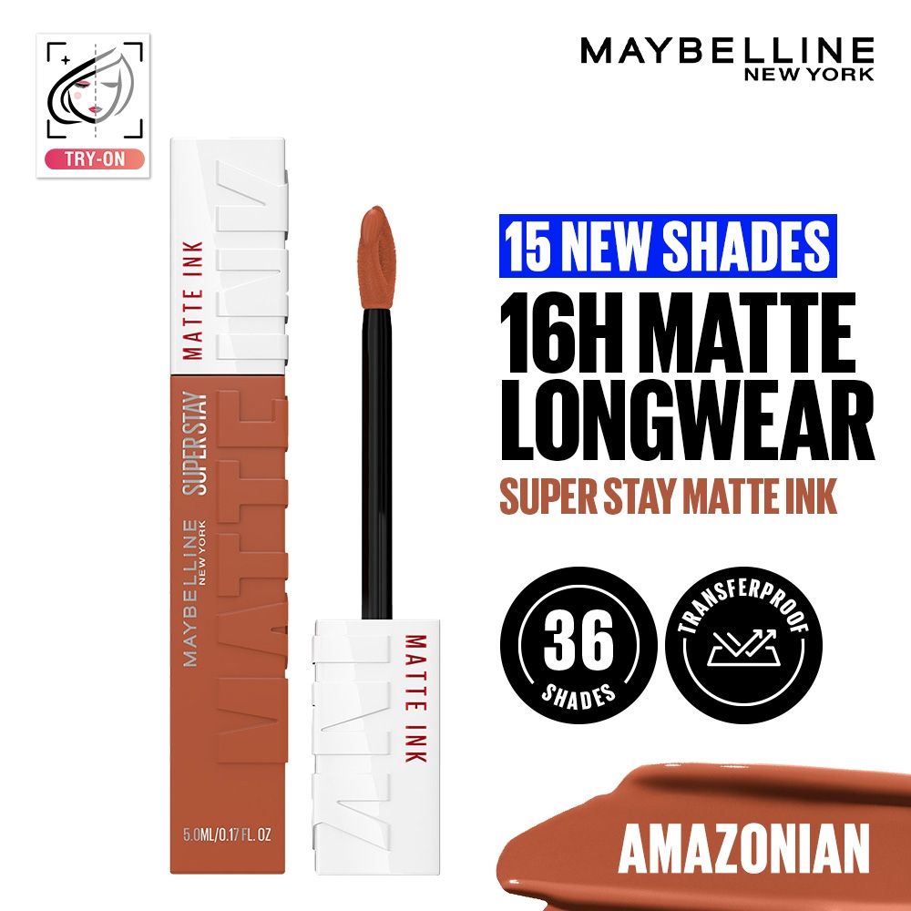 Super Stay Matte Ink Liquid Lipstick, Lasts Up to 16 Hours - 15 Lover - 70 Amazonian