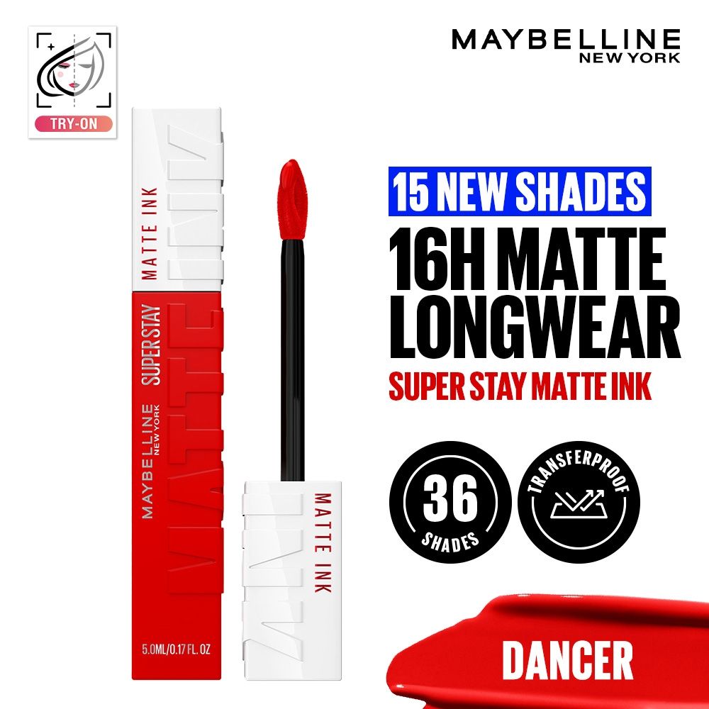 Super Stay Matte Ink Liquid Lipstick, Lasts Up to 16 Hours - 15 Lover - 118 Dancer