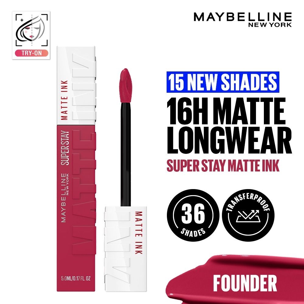 Super Stay Matte Ink Liquid Lipstick, Lasts Up to 16 Hours - 15 Lover - 115 Founder