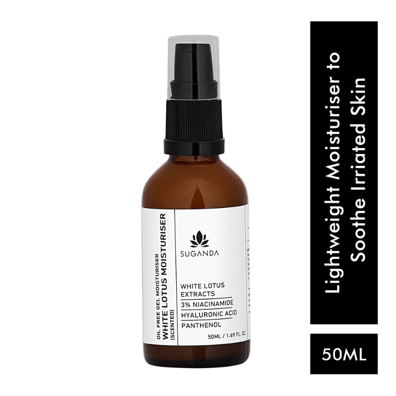 White Lotus Oil Free Gel Moisturiser (Unscented)with 3% Niacinamide & Hyaluronic Acid
