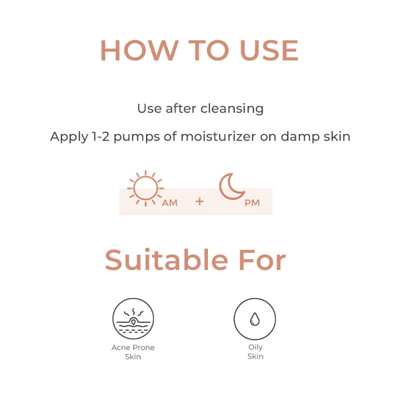 White Lotus Oil Free Gel Moisturiser (Unscented)with 3% Niacinamide & Hyaluronic Acid