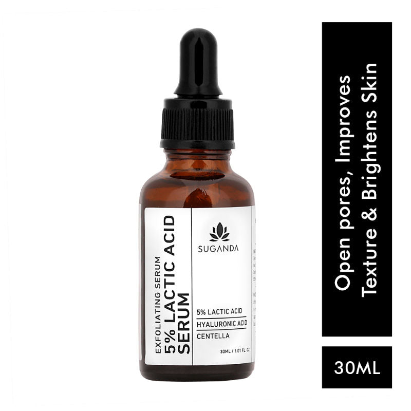 5% Lactic Acid Serum + HA, Exfoliates Dull Skin & Reduce Dark Spots, Beginner friendly