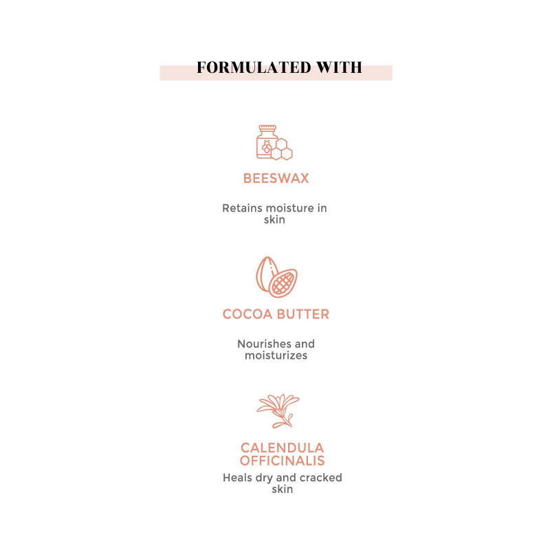 Calendula Lip Balm, Nourishes & Softens Chapped Dry & Cracked Lips with Cocoa Butter
