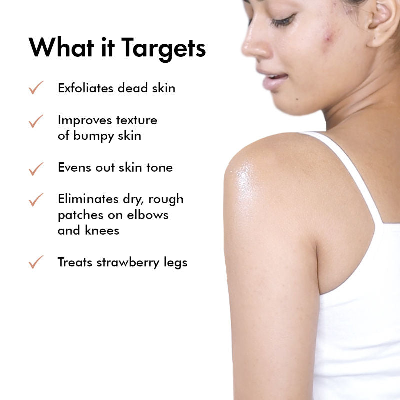 Lactic Body Lotion with 5% LA,Improves Skin Texture + Reduce Strawberry Legs (Unscented)