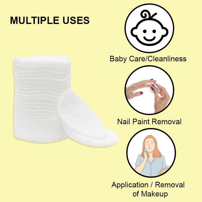 Soft Cotton Round Pads for Gentle Makeup Removal Cleansing and Skincare Routine
