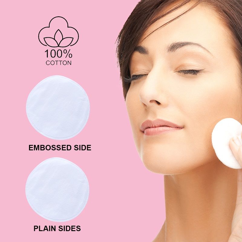 Soft Cotton Round Pads for Gentle Makeup Removal Cleansing and Skincare Routine