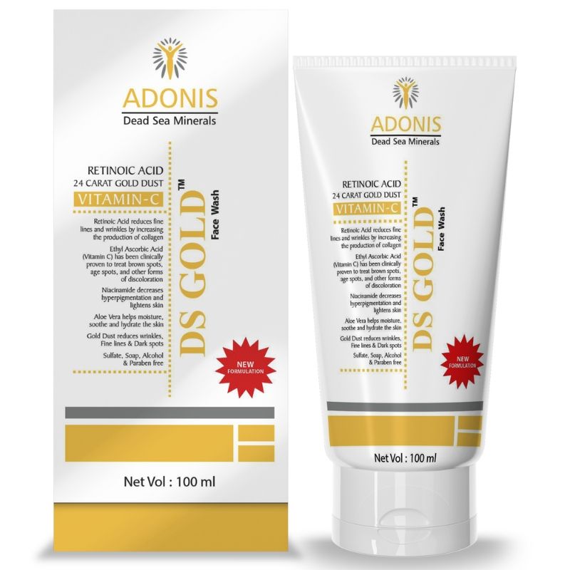 Unisex Ds Gold Face Wash Cleanser With Gold & Vitamin C For Radiance & Anti Aging