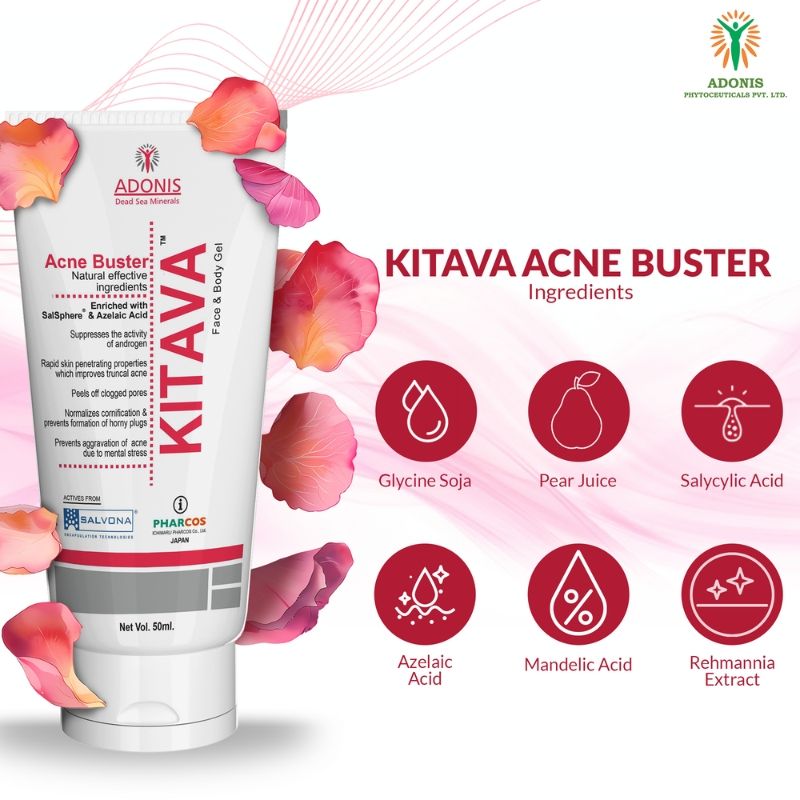 Unisex Kitava Gel Acne treatment gel with Tea Tree & Aloe Vera for Acne Control & Clear Skin
