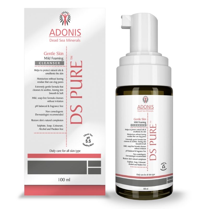 Unisex Ds Pure Mild Foaming Cleanser With Dead Sea Minerals Glycerin For Deep Clean-Hydration