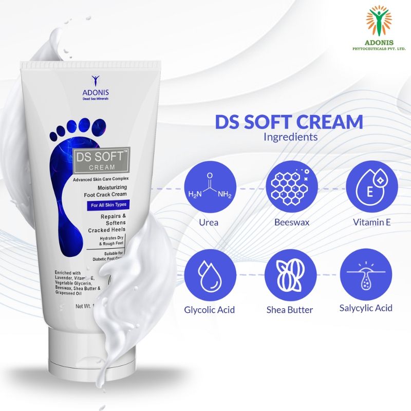 Unisex Ds Soft Cream Foot Repair Cream With Urea & Lactic Acid For Cracked Heels, Smooth Skin