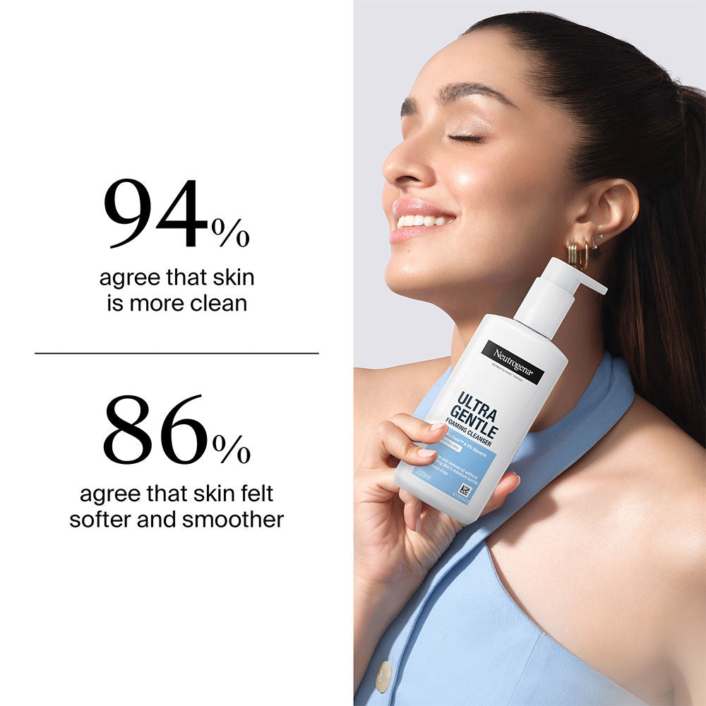 Ultra Gentle Foaming Face Cleanser Protect Skin Moisture - For Oily & Sensitive Skin
