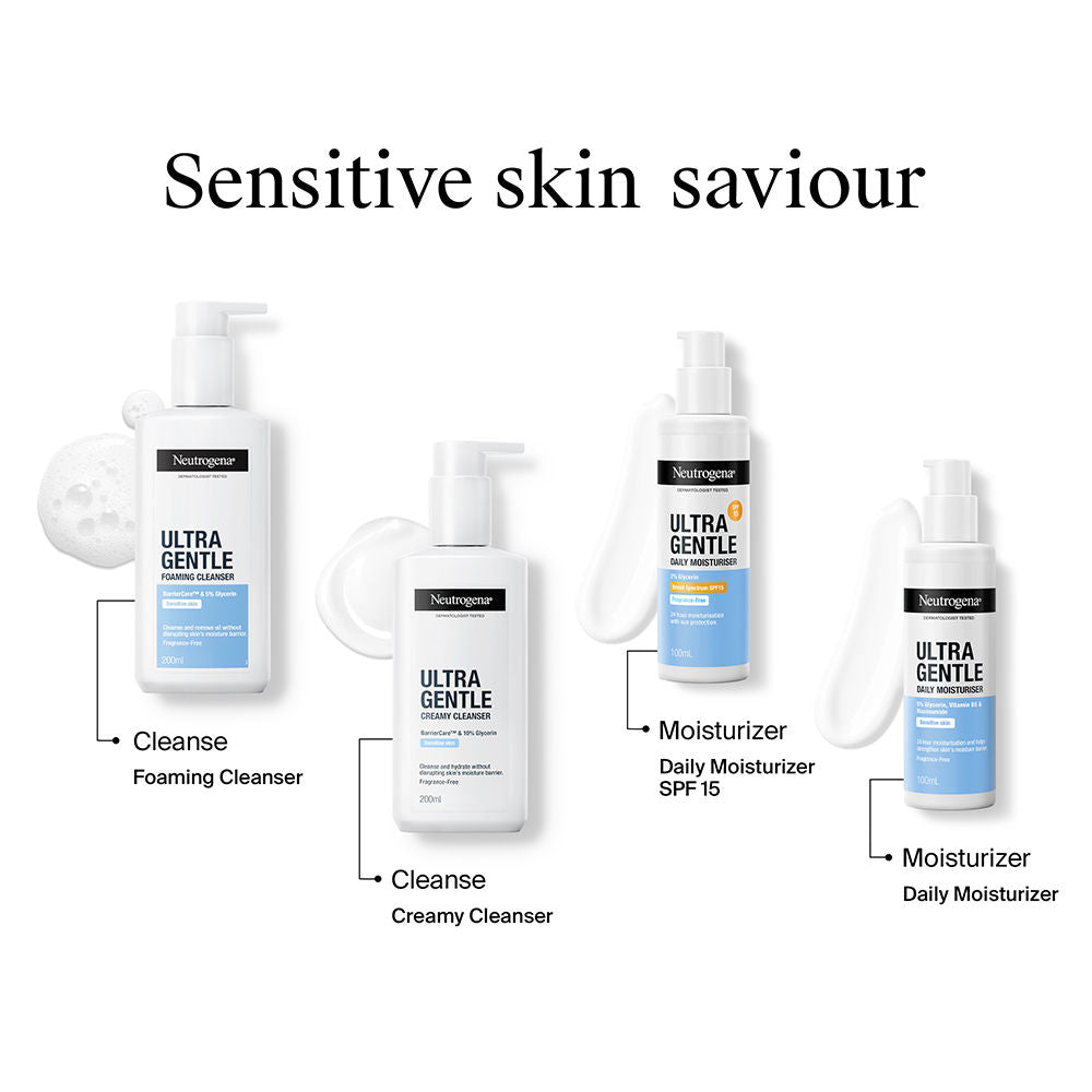 Ultra Gentle Foaming Face Cleanser Protect Skin Moisture - For Oily & Sensitive Skin
