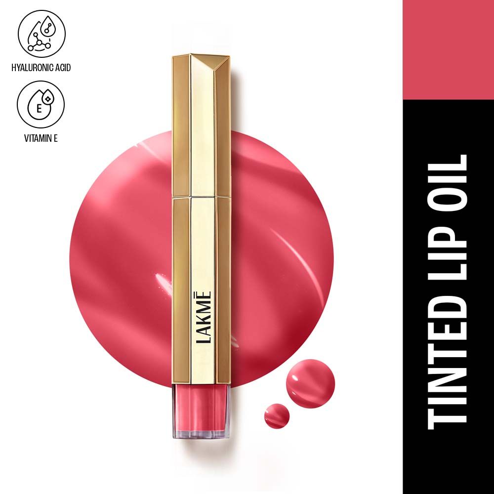 9to5 Overtime Shine Hydrating Tinted Lip Gloss Oil with Hyaluronic Acid - Pink Bloom