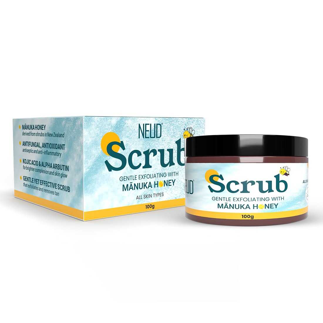 Gentle Exfoliating Scrub With Manuka Honey, Kojic Acid & Alpha Arbutin