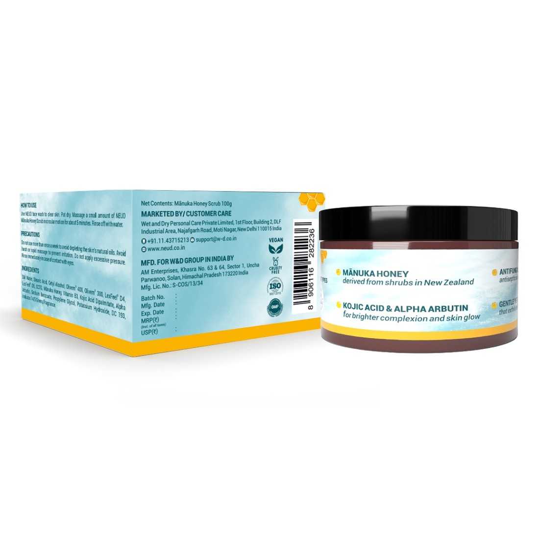 Gentle Exfoliating Scrub With Manuka Honey, Kojic Acid & Alpha Arbutin