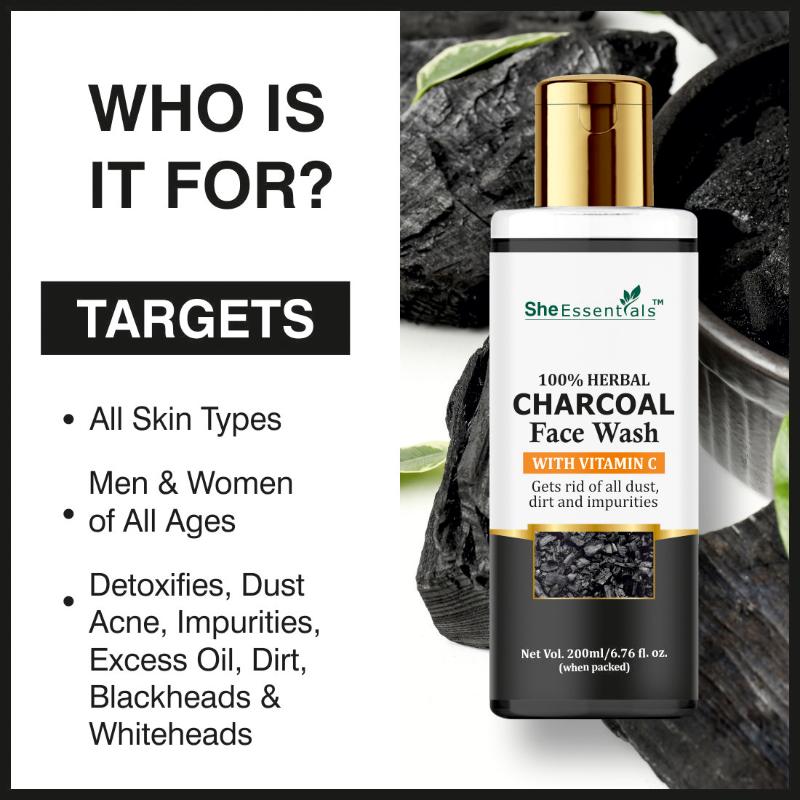 Charcoal Face Wash With Activated Charcoal For Oil Control