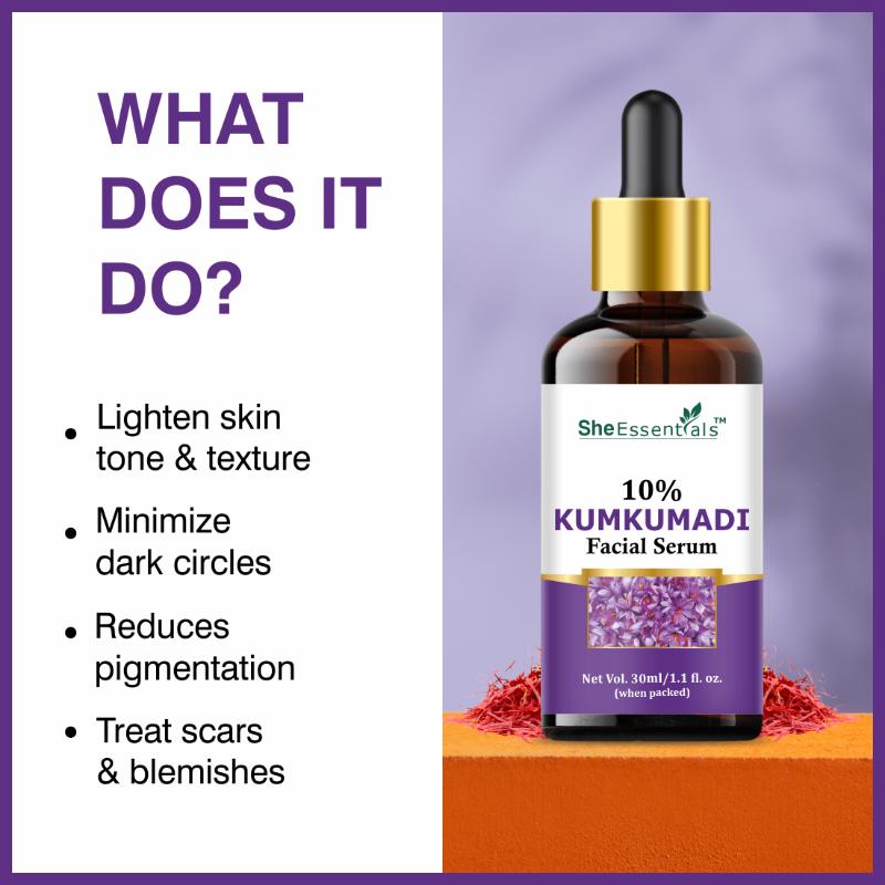 Kumkumadi Tailam Saffron Night Serum Face Oil For Skin Glow, Anti Aging, Dark Spots