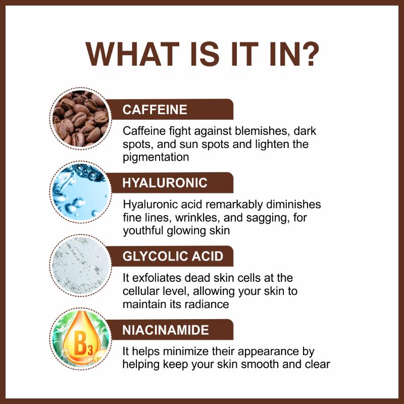 Coffee Face Serum For Hydration & Sun Damage Protection - Antioxidant-Rich