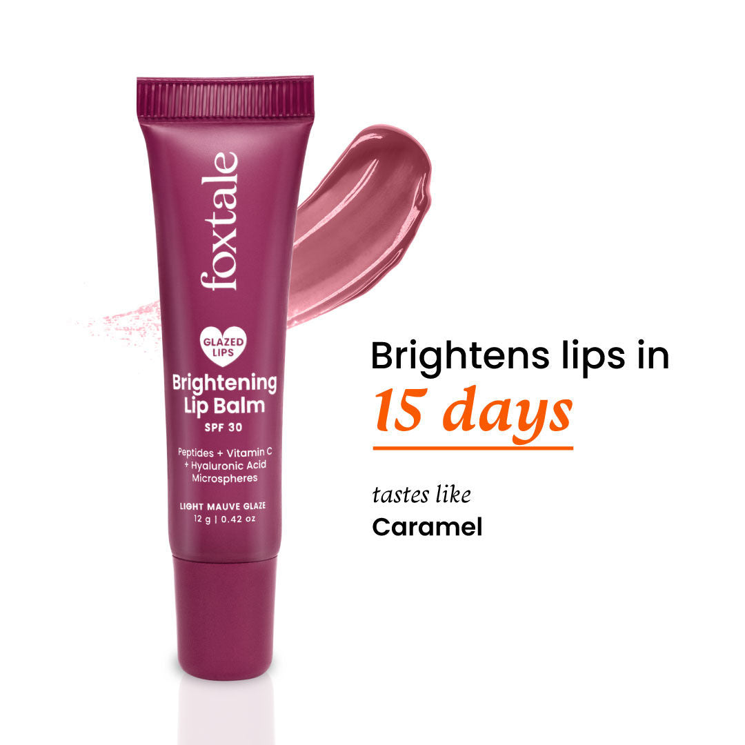 Brightening Lip Balm with Peptides, Vitamin C & Hyaluronic Acid for Dry Lips & Pigmentation