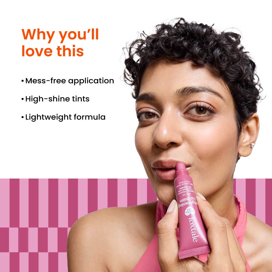 Brightening Lip Balm with Peptides, Vitamin C & Hyaluronic Acid for Dry Lips & Pigmentation
