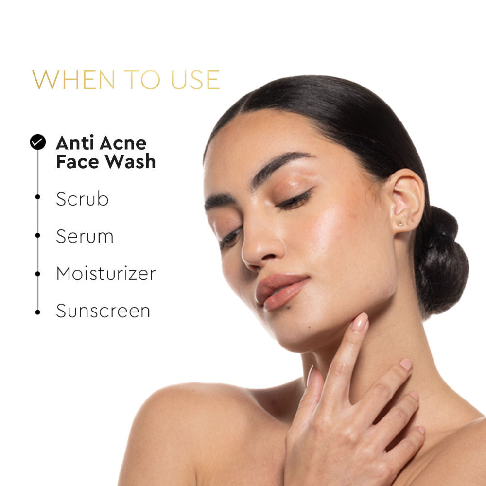 Anti Acne Face Wash With Salicylic Acid & Neem, Helps Reduce Spots & Checks Oil On Skin