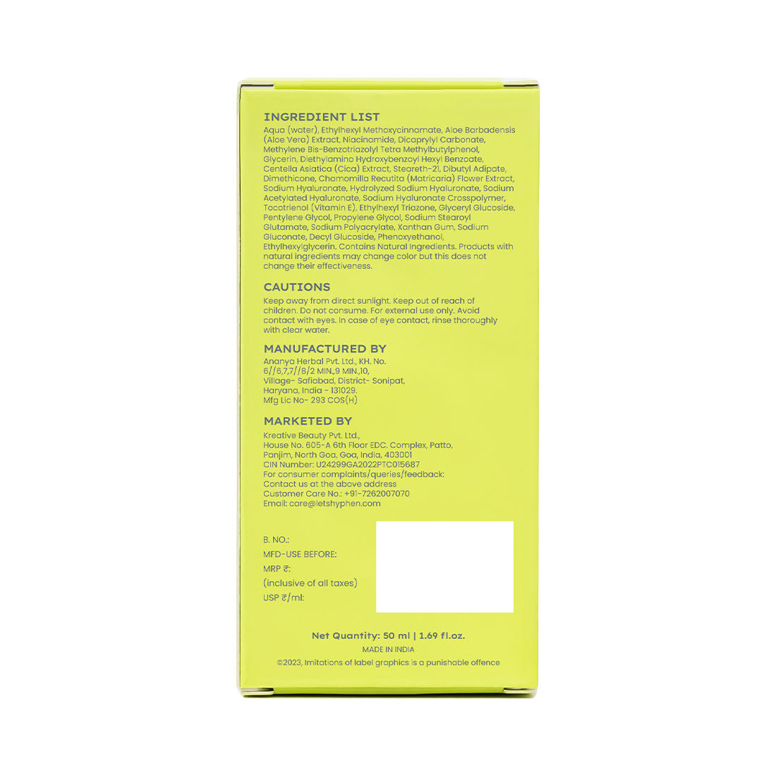 Ultra Light Water Sunscreen SPF 50 PA++++