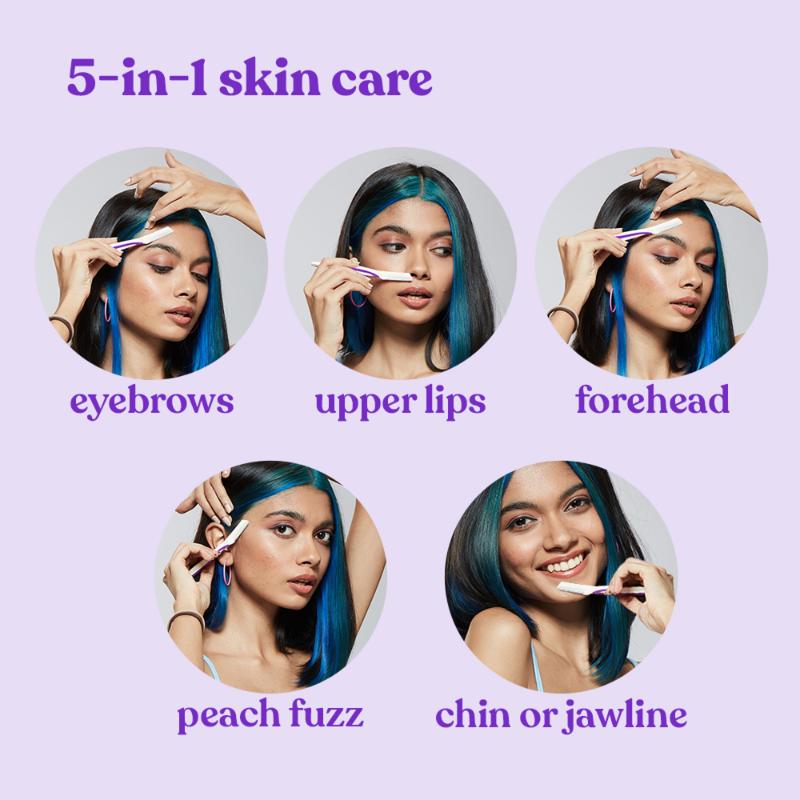 Reusable & Painless Face & Eyebrow Razor For Instant Glowing Skin & Hair Removal-Pack Of 1