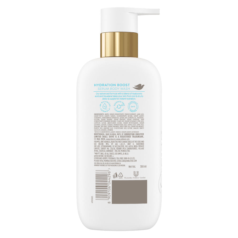 6% Hydrating Serum With Hyaluronic Acid Hydration Boost Bodywash