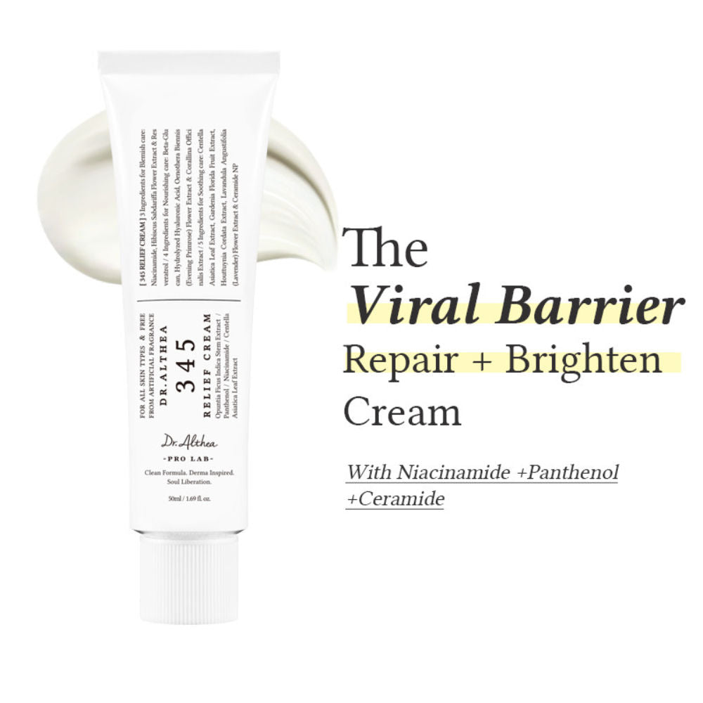 345 Relief Cream: Soothing & Barrier Repair Cream with power of Niacinamide & Panthenol