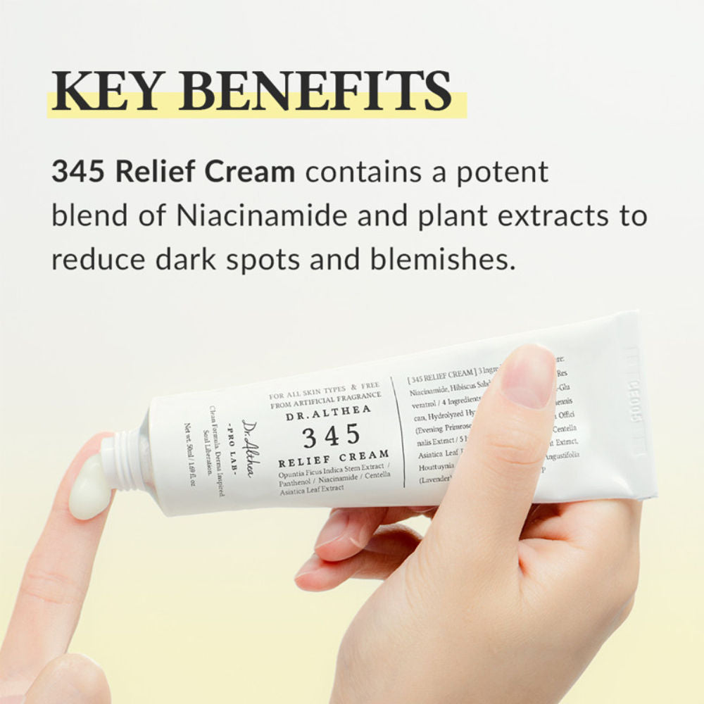 345 Relief Cream: Soothing & Barrier Repair Cream with power of Niacinamide & Panthenol