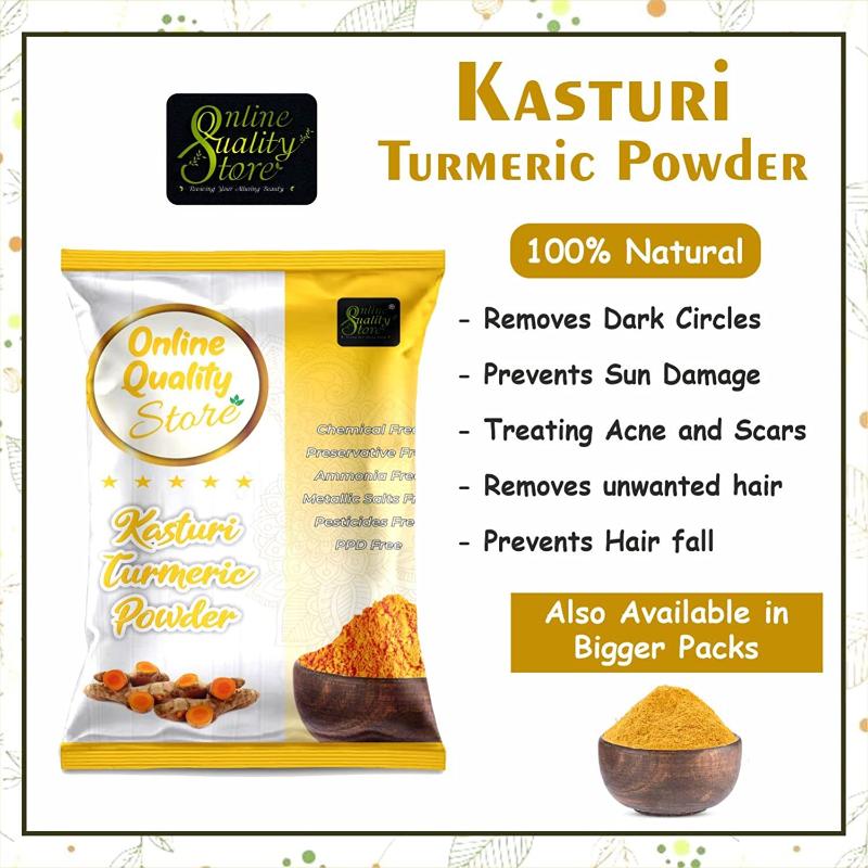 Tulsi Powder & Kasturi Turmeric Powder Anti Acne Face Pack