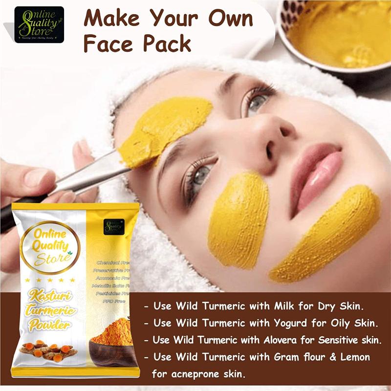 Tulsi Powder & Kasturi Turmeric Powder Anti Acne Face Pack
