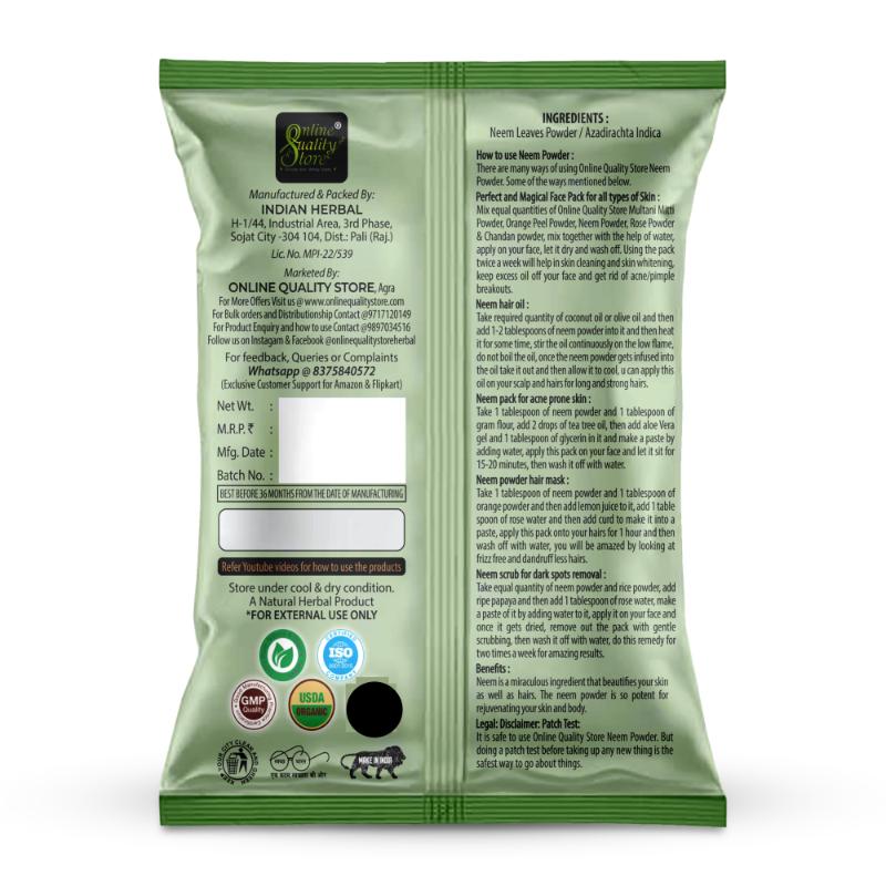 Multani Mitti, Sandalwood, Orange Peel, Neem & Rose Powder for Hair & Skin