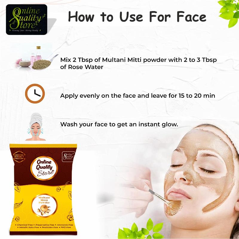 Chandan Powder + Orange Peel Powder + Multani Mitti Powder For Skin