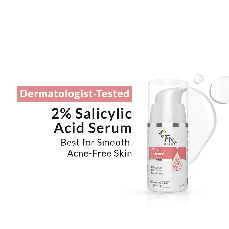 Acne Defence Face Serum with 2% Salicylic Acid for Anti Acne & Spot Treatment - 10g