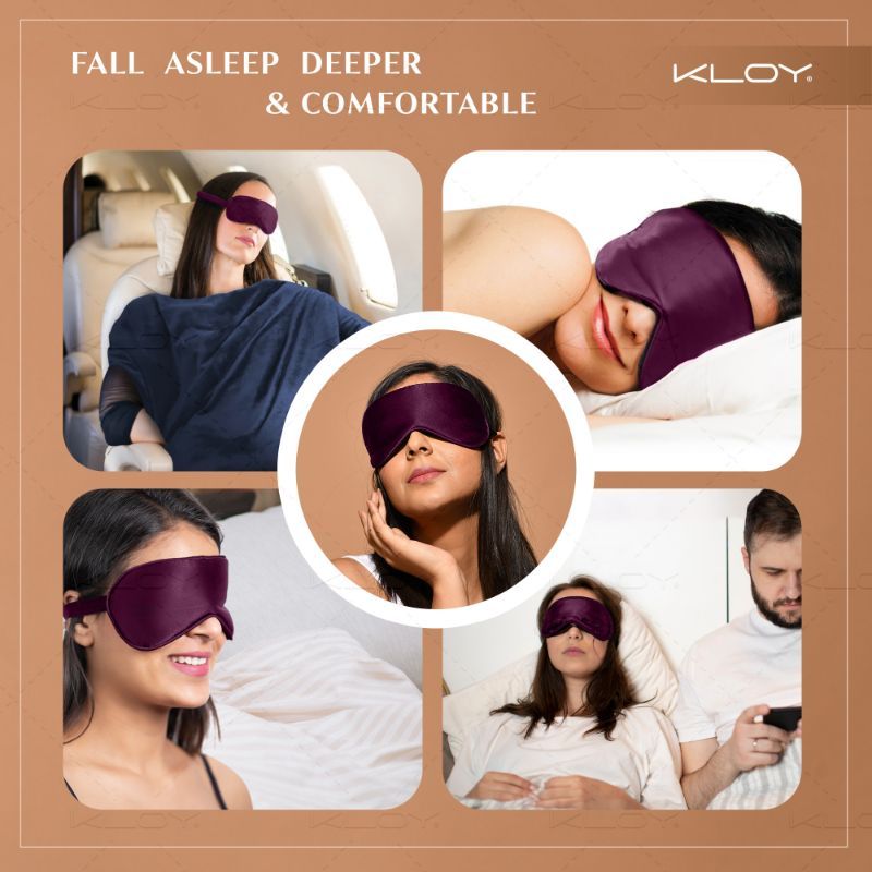 100% Mulberry Silk Sleep Eye Mask - Maroon