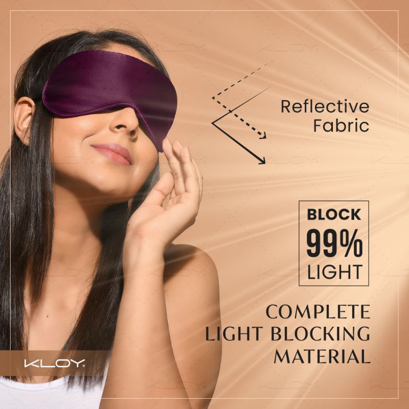 100% Mulberry Silk Sleep Eye Mask - Maroon