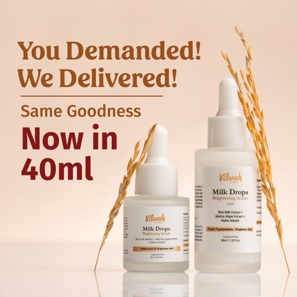 Milk Drops Brightening Serum For Hydrated Skin, Dark Spot Care & Hyperpigmentation