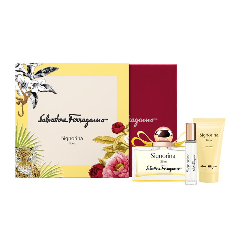 Ferragamo Signorina Libera Set (Eau De Parfum Body Lotion) For Her