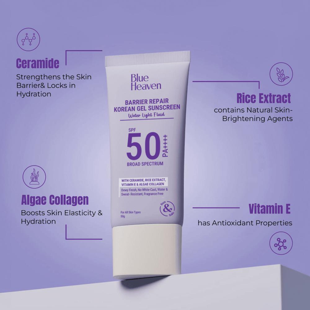 Barrier Repair Korean Gel Sunscreen SPF 50 PA ++++