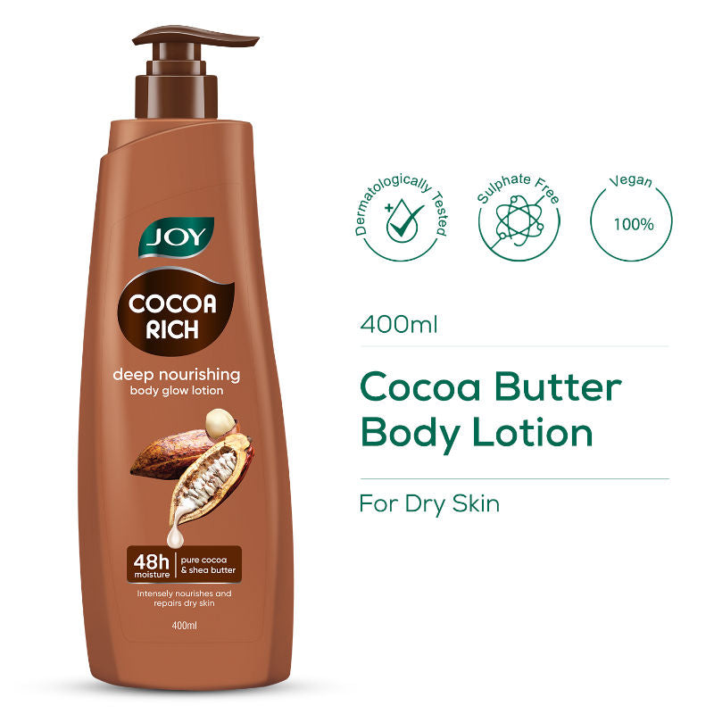 Cocoa Rich Intense Nourishing Body Lotion - Shea & Cocoa Butter, 24hr Moisture for Winter - 400ml