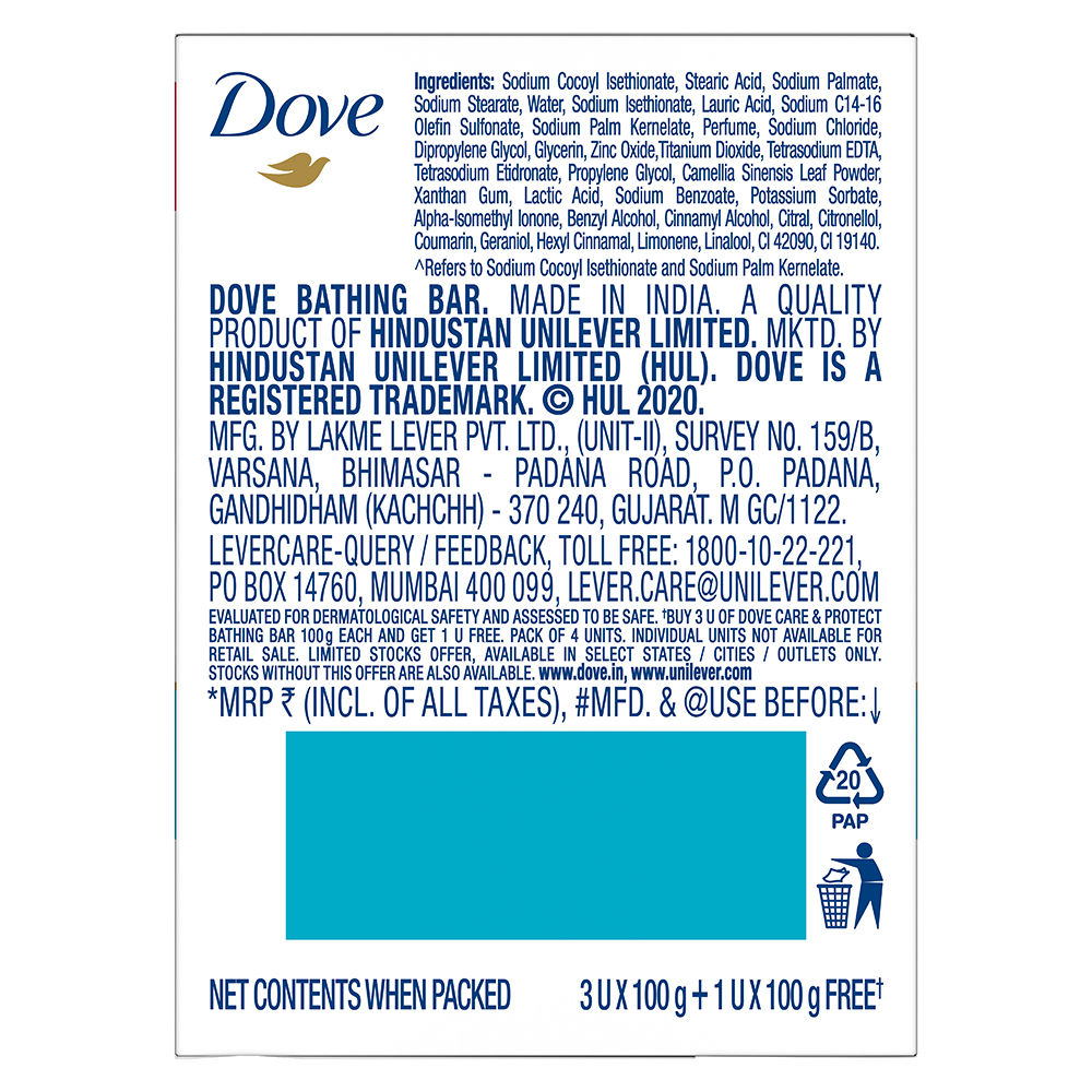 Care & Protect Moisturising Cream Beauty Bathing Bar (Buy 3 Get 1 Free)