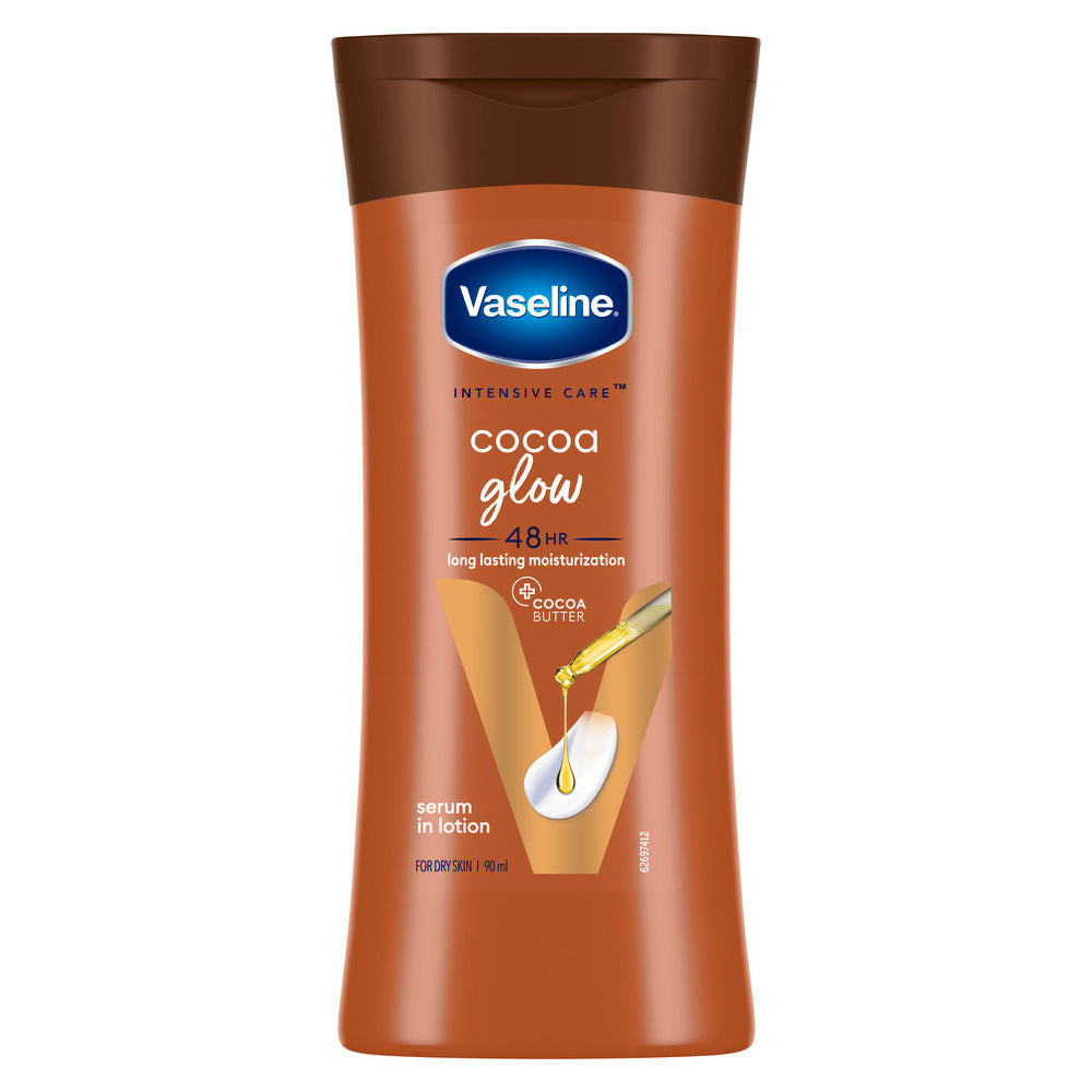 Cocoa Glow Serum In Lotion, 600 ml , 100% Pure Cocoa & Shea Butter for Glowing & Soft Skin - 90ml