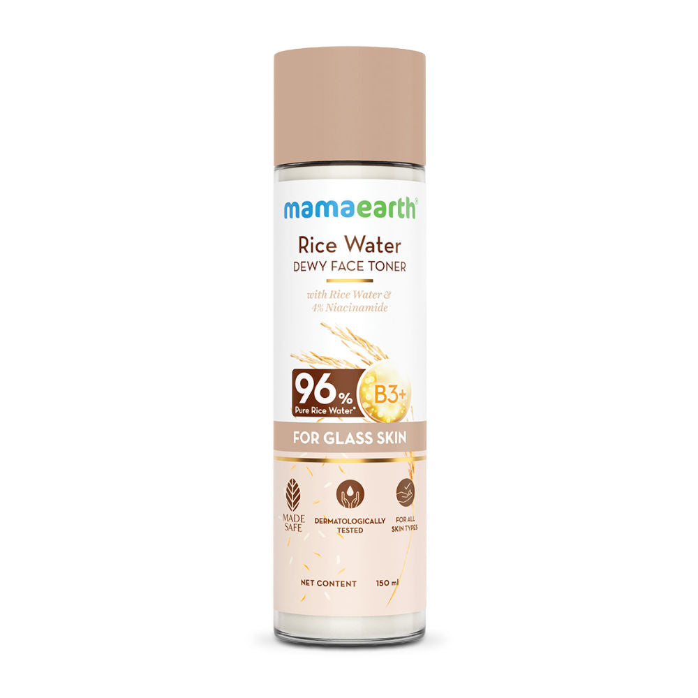 Rice Water Dewy Face Toner with 4% Niacinamide for Glass Skin and All Skin Types