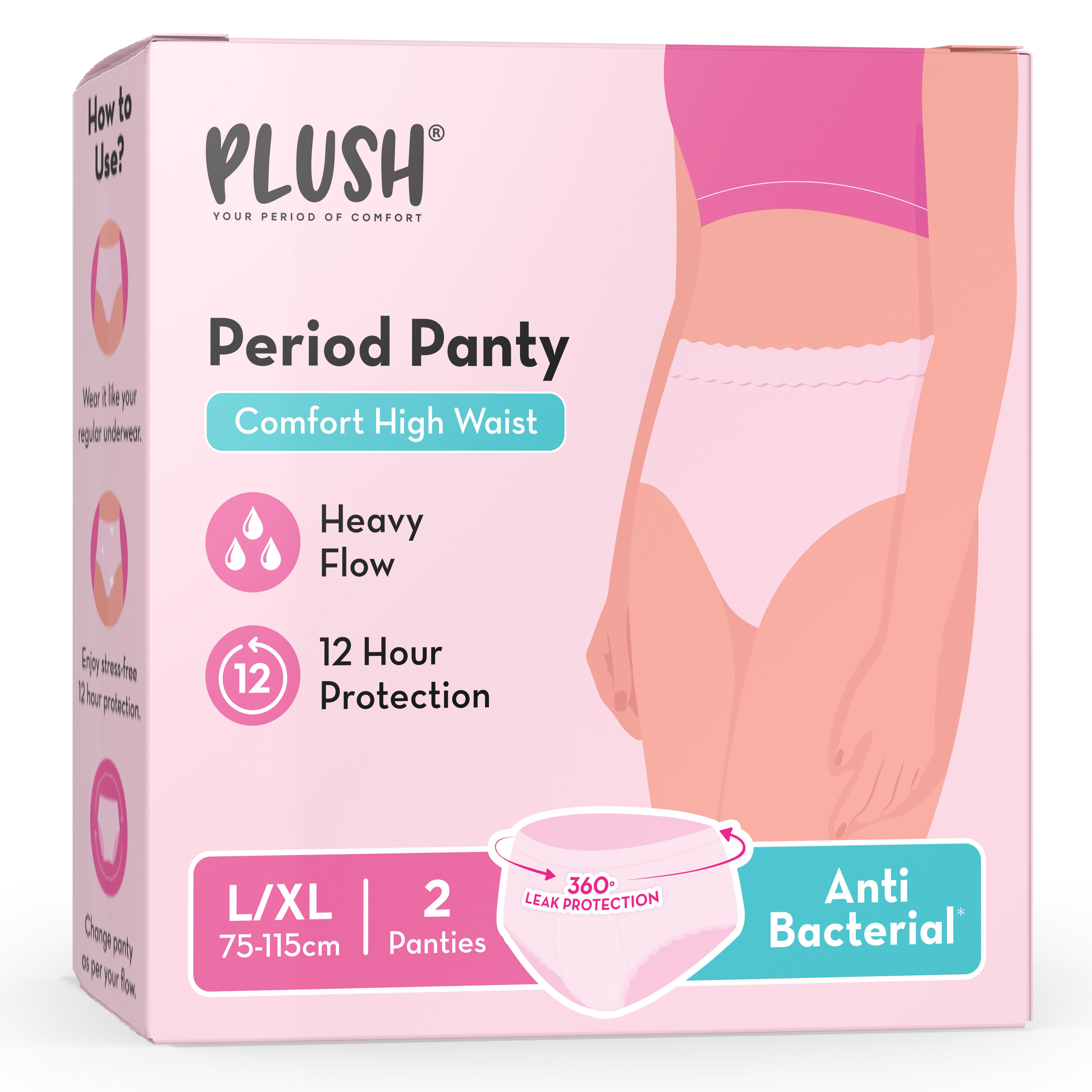100% Leakproof High Waist Disposable Period Panty L-XL 12 Hour Protection