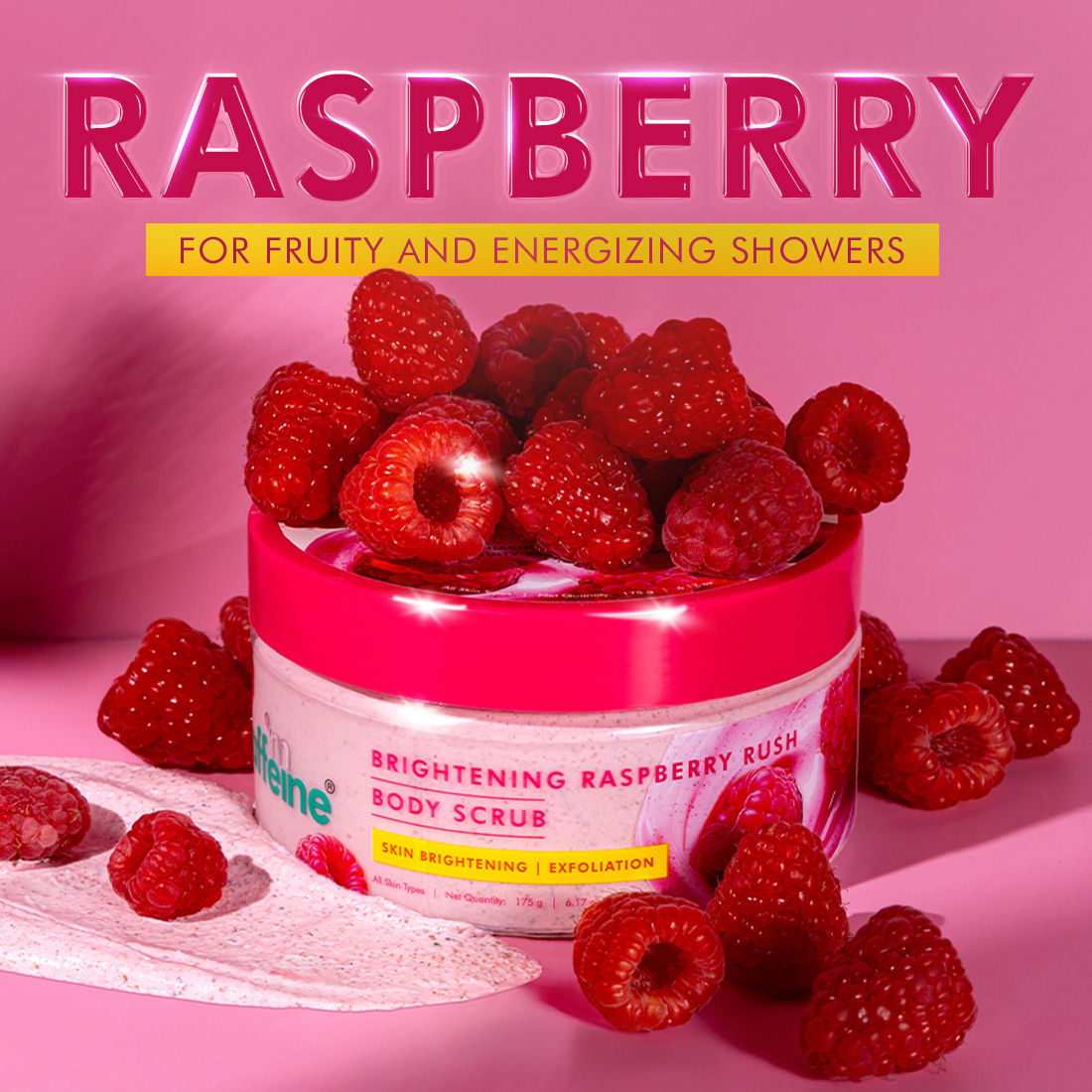 Brightening Raspberry Rush Body Scrub Removes Tan & Brightens Skin