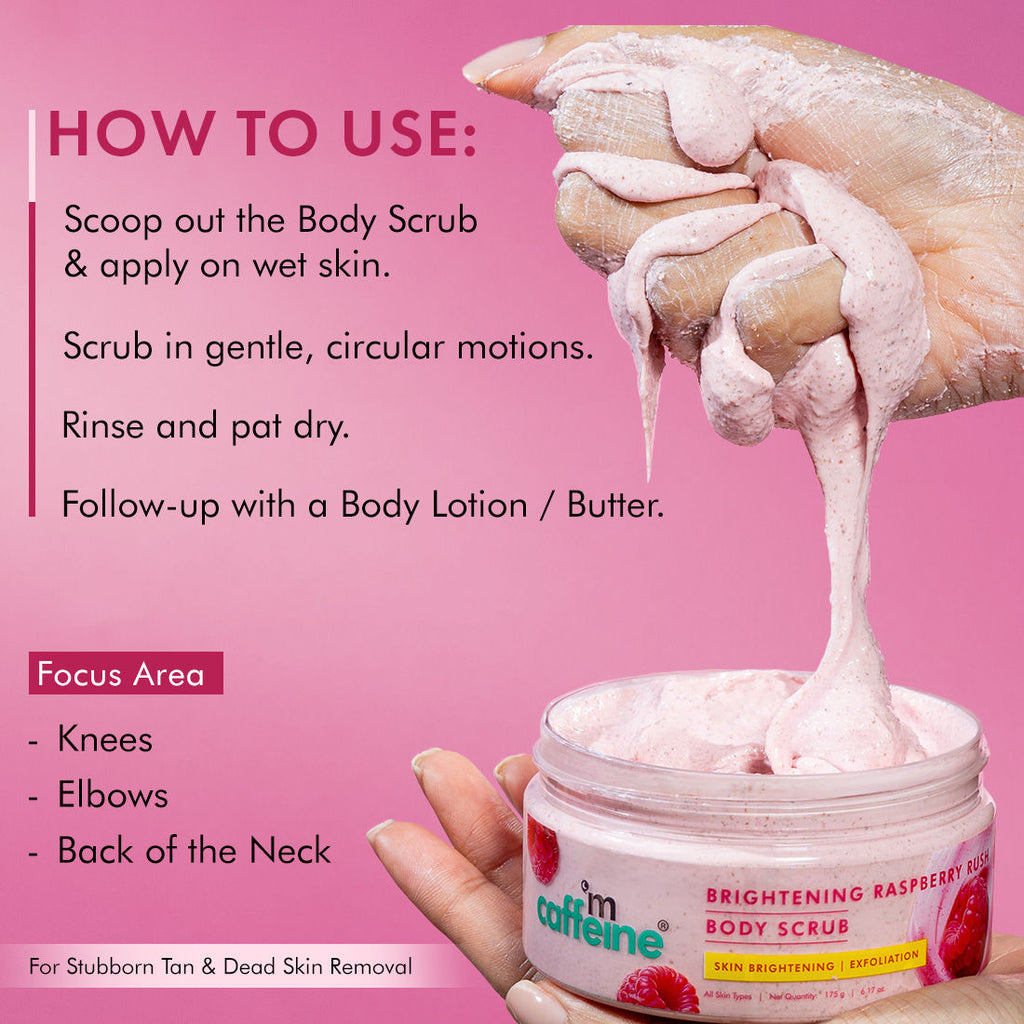 Brightening Raspberry Rush Body Scrub Removes Tan & Brightens Skin