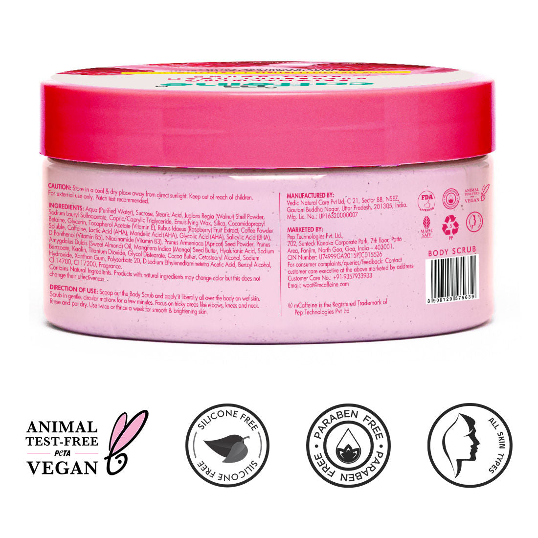 Brightening Raspberry Rush Body Scrub Removes Tan & Brightens Skin